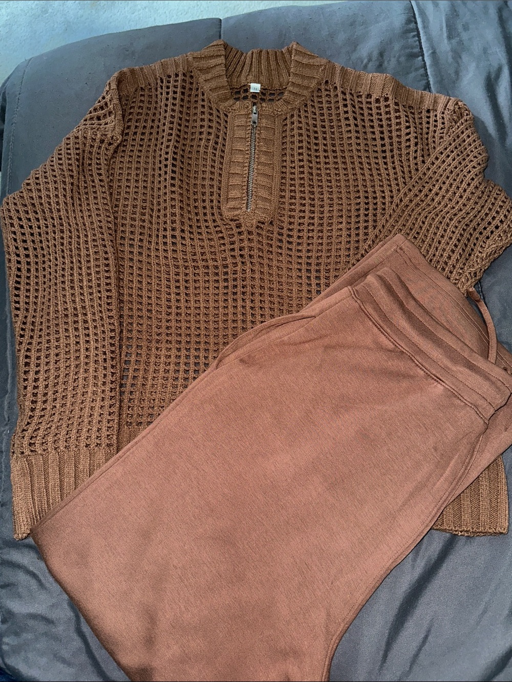 Chic Wide Leg Women's Pants in Warm Brown